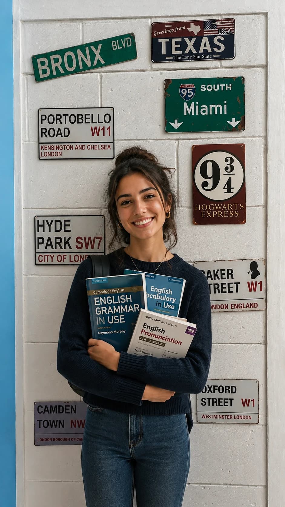 Student holding notebook